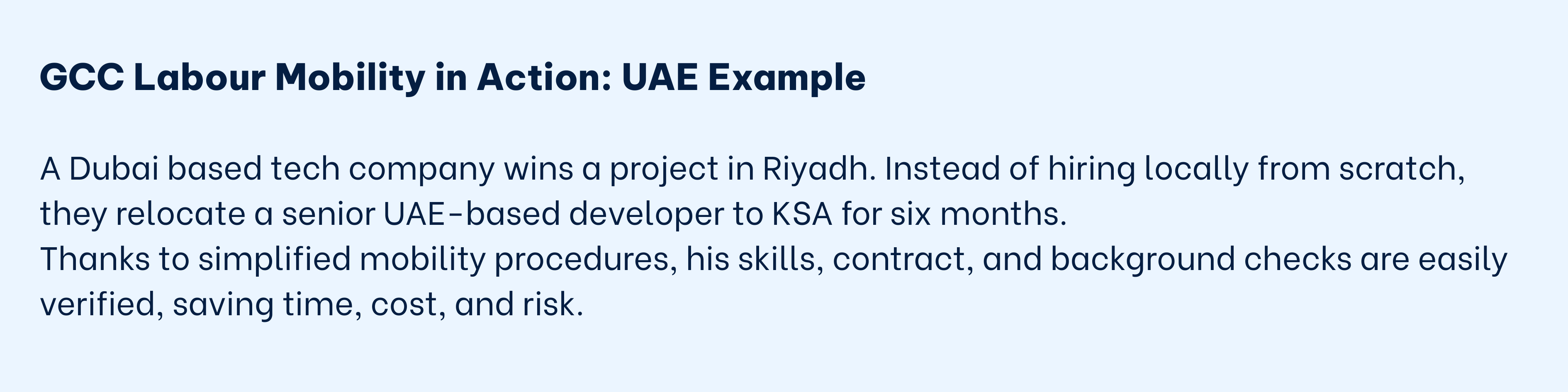 GCC labour mobility example
